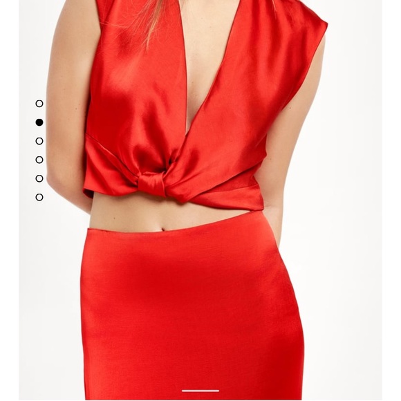 ZARA SATIN EFFECTED SKIRT - Picture 6 of 6